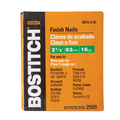 Bostitch Collated Finishing Nail, 2-1/2 in L, 16 ga, Coated, Round Head, Straight SB16-2.50